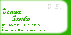 diana sanko business card